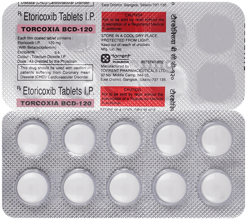 TORCOXIA BCD-120MG TAB 1X10